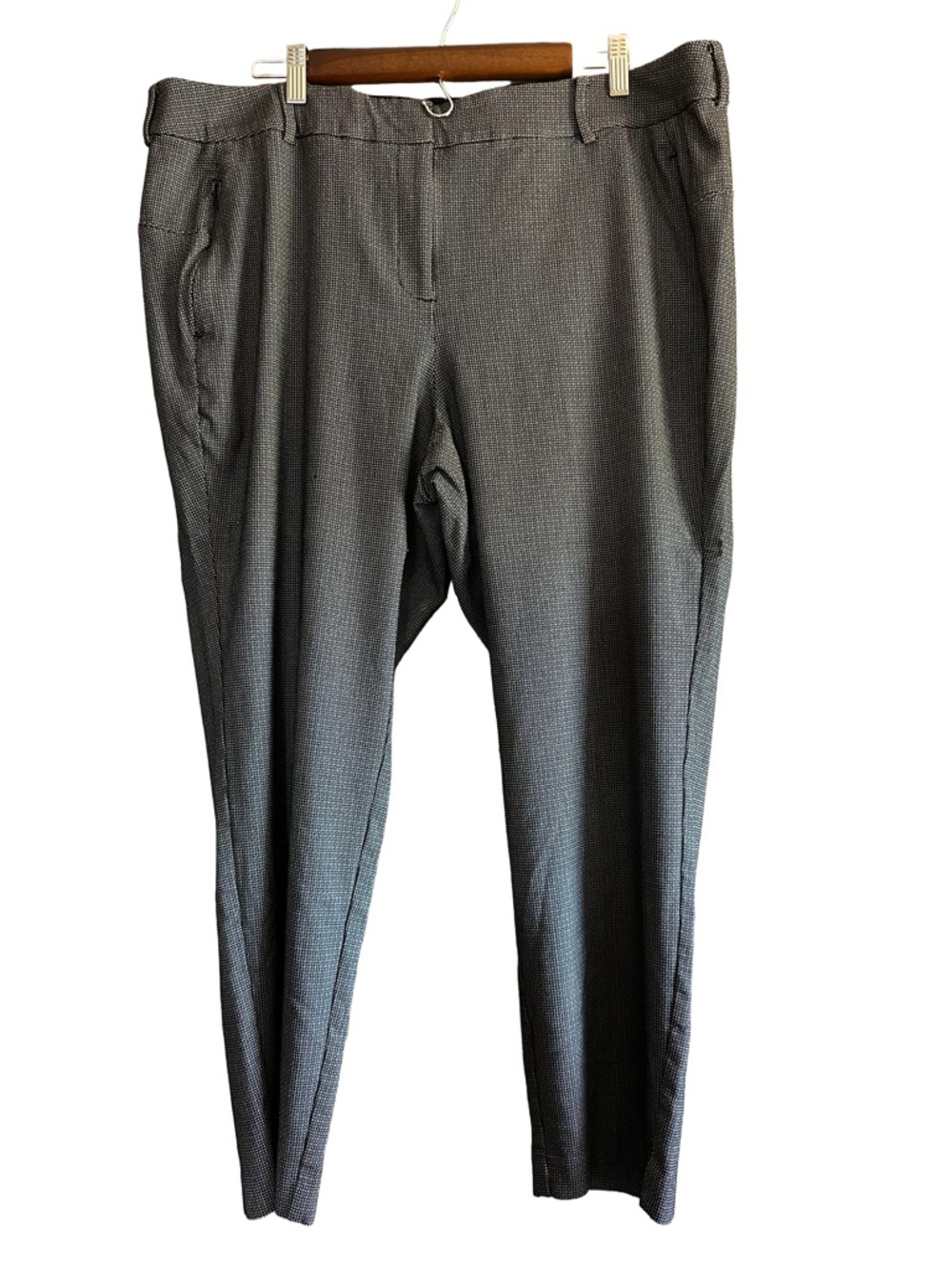 Lane Bryant Cropped Trouser size 22 Zipper Pocket Slit Cuff